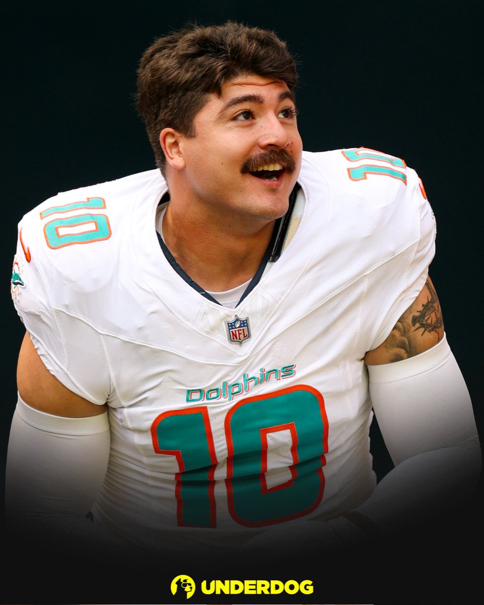 UnderdogNFL's tweet photo. Jacob Rodriguez among LBs so far this season, per @SumerSports:

Total tackles — T-1st
Run stops — T-2nd
Assisted tackles — 2nd
Interceptions — T-3rd
Solo Tackles — T-7th
TFLs — T-8th

Most tackles EVER by a Dolphins rookie in first 4 games. https://t.co/fhLbb7U2KZ