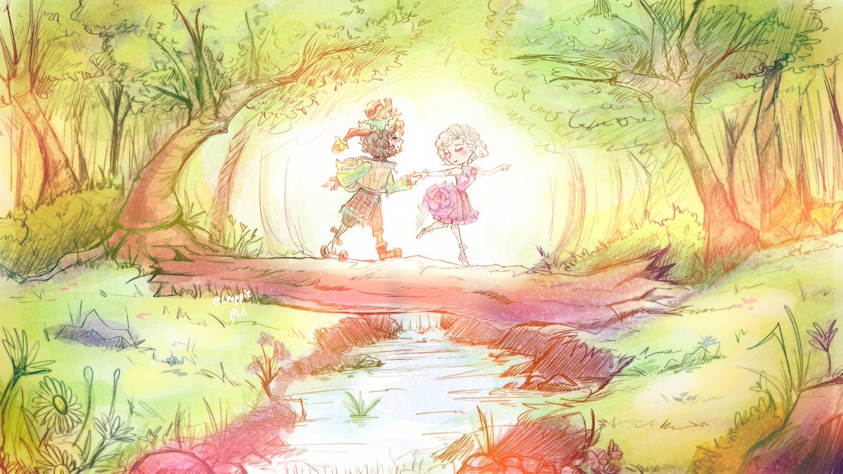 BeeChippie's tweet photo. Sylphide and Breezy Snail doodle🐌🧚‍♀️ #jokermarg #weepymarg https://t.co/oIWtVcCxur