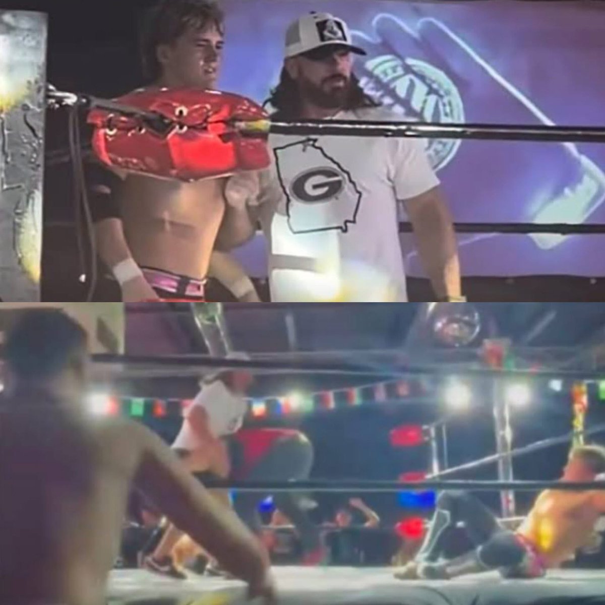 EOlorunsina's tweet photo. BREAKING: AJ STYLES JUST RETURNED TO THE RING!

The WWE Hall of Famer rushed out to save his son, Avery Styles, at Atlanta Wrestling Entertainment, nearly delivering a Styles Clash.

It’s AJ’s first in-ring appearance since retiring earlier this year.

AJ &amp; Avery tag team next? https://t.co/3Ob8R8XNMm