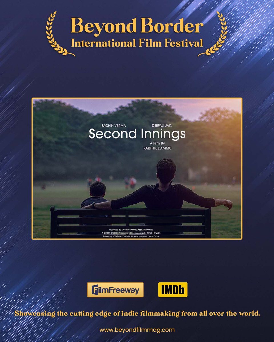 beyondborderiff's tweet photo. S23 official entry 🎬 - "Second Innings" directed by Karthik Dammu.

#bbiff https://t.co/gSHWtjL5eU