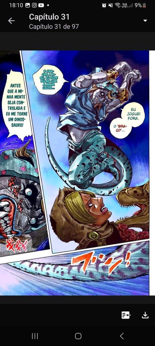 DaVision09's tweet photo. @Johnnyiscoolasf <SPOILER PART 7-8>

Os exemplos são infinitos, afinal o Araki é um artista venerado até no Louvre. Acho que você podia ter dado uma diversificada nas imagens. https://t.co/GvogrFikrQ