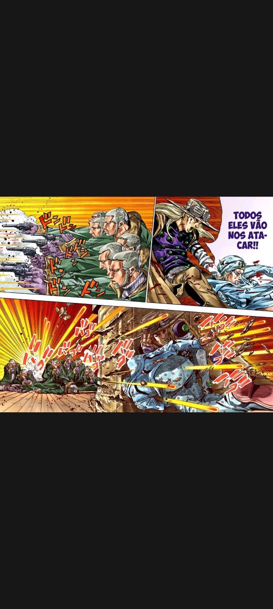 DaVision09's tweet photo. @Johnnyiscoolasf <SPOILER PART 7-8>

Os exemplos são infinitos, afinal o Araki é um artista venerado até no Louvre. Acho que você podia ter dado uma diversificada nas imagens. https://t.co/GvogrFikrQ