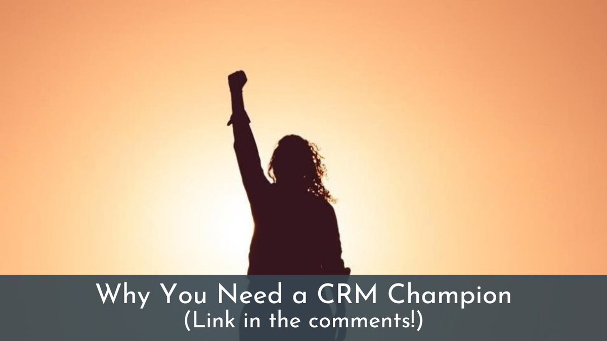 AzambaInc's tweet photo. Every successful CRM implementation needs someone to take the lead.

Without them, projects get disorganized fast.

That's where a CRM Champion comes in.

They keep everything on track from start to finish and ensure the whole process is smooth for everyone.

Learn more below. ⬇️ https://t.co/30voLiHYJ0