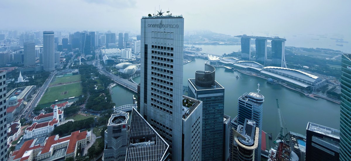 lessismorene's tweet photo. @JohnGetchel Raffles Place looking out towards City Hall/Marina Sands, SG https://t.co/5gLiTxZKwp