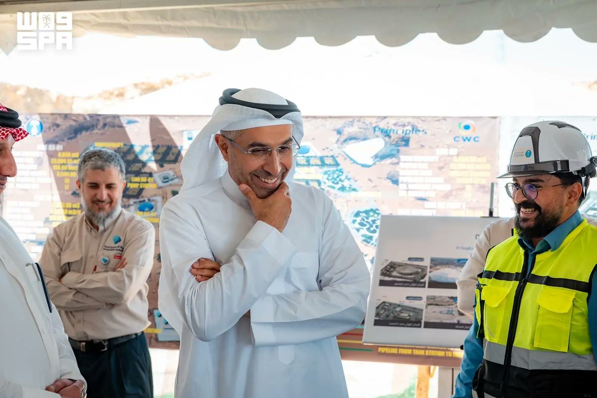 SPAeconomic's tweet photo. رئيس الهيئة السعودية للمياه يتفقد مشاريع المياه في عسير 78 مشروعًا بقيمة 4.5 مليارات ريال.
https://t.co/lAUNZ4n3dR
#واس https://t.co/z8xMBmJRCT
