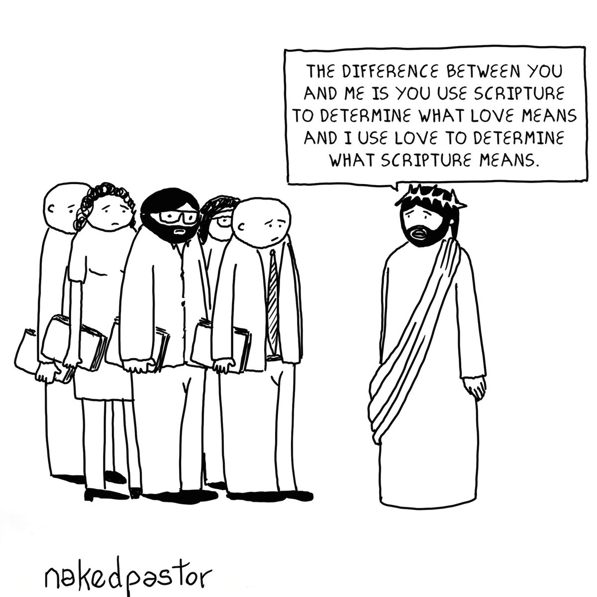 nakedpastor's tweet photo. Some people have told me that this is their favourite cartoon of mine. https://t.co/LFE1OVEH7c