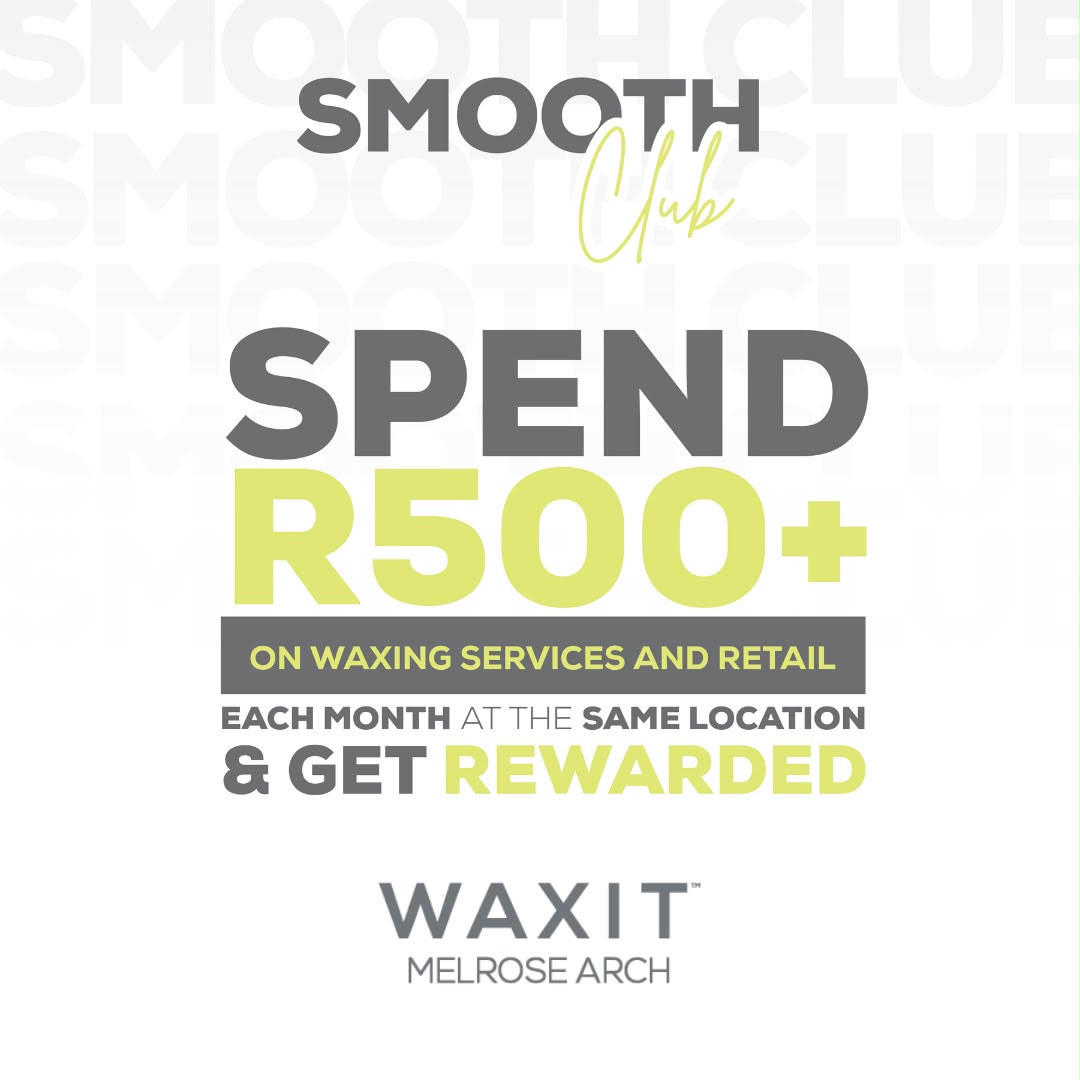 MelroseArch's tweet photo. A little more reason to make time for yourself this October.

Spend R500 or more on waxing services and retail at Waxit Melrose Arch each month at the same location and get rewarded.

Because your regular beauty ritual deserves a little something extra.

Visit Waxit at Melrose Arch and make October a month worth smoothing over.