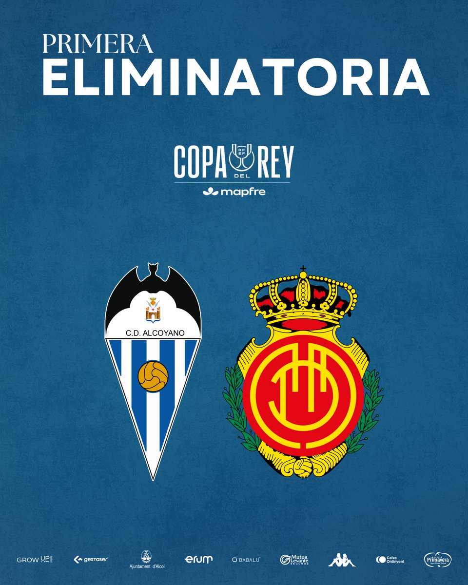 CD_Alcoyano's tweet photo. 📣Rival confirmado

CD Alcoyano 🆚 RCD Mallorca

💪 ¡A por la eliminatoria!
🏆 ¡A por la Copa!

#CopaDelRey #CDAlcoyano #elalcoyanosomostodos https://t.co/7OKDoZfeNA