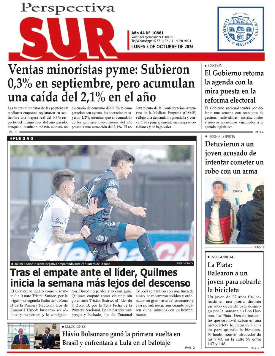 perspectivasur's tweet photo. #TAPA No te pierdas la edición de hoy del diario #PERSPECTIVASUR https://t.co/AHgvUa9j5B