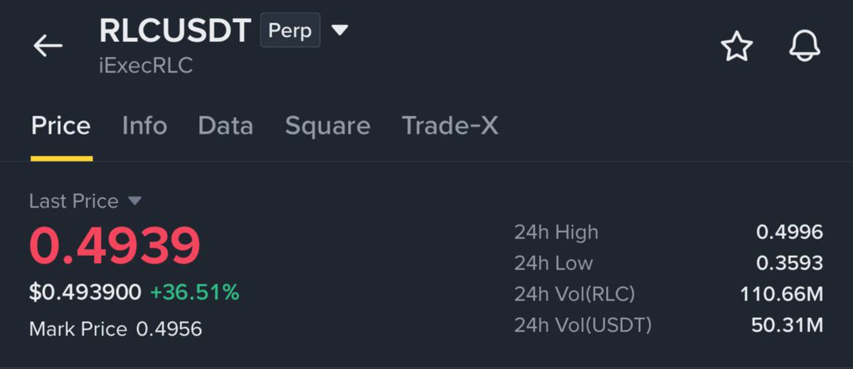 TRADE - $RLC / $USDT

✍️ Entry Price - $0.4939

TARGET 1 -  $0.55
TARGET 2 - $0.61
TARGET 3 - $0.70
TARGET 4 - $1.00

🛑 Stop Loss Must Use - $0.40 
 [📷](https