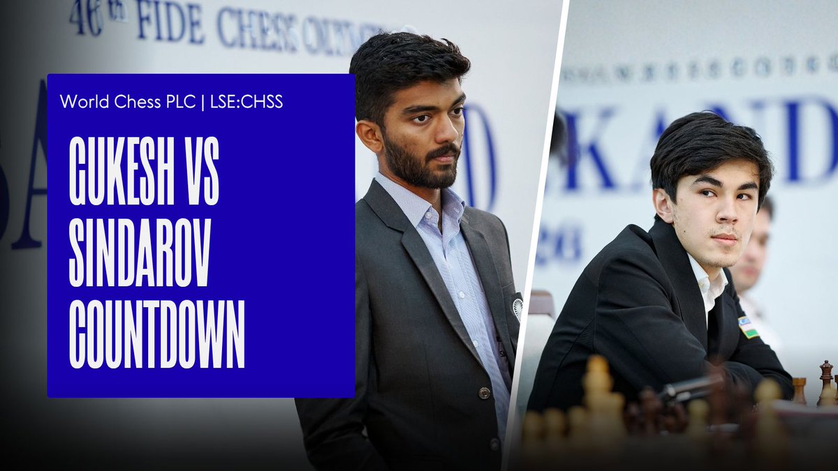theworldchess's tweet photo. They were in the same Olympiad.
They never played each other.
Now Gukesh and Sindarov disappear into World Championship preparation  and their next classical game could be Game 1 in Geneva.
November 24.
Who blinks first?
https://t.co/F3PwJSjLOM
Credit: Rafal Oleksiewicz/FIDE https://t.co/om3Yv1zaMk