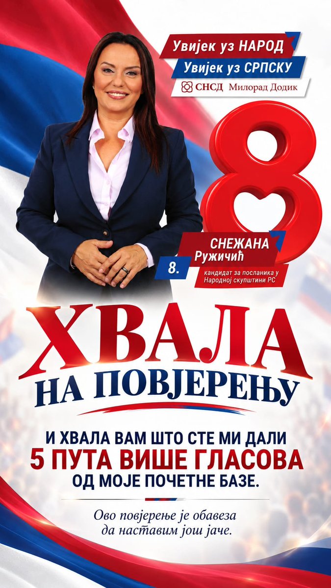 jezero1234's tweet photo. Moji ljudi koji su glasali ❤️
❤️Moj SNSD 
#Savo #Željka #JedanjeMiloradDodik https://t.co/NzlqxGRdqk
