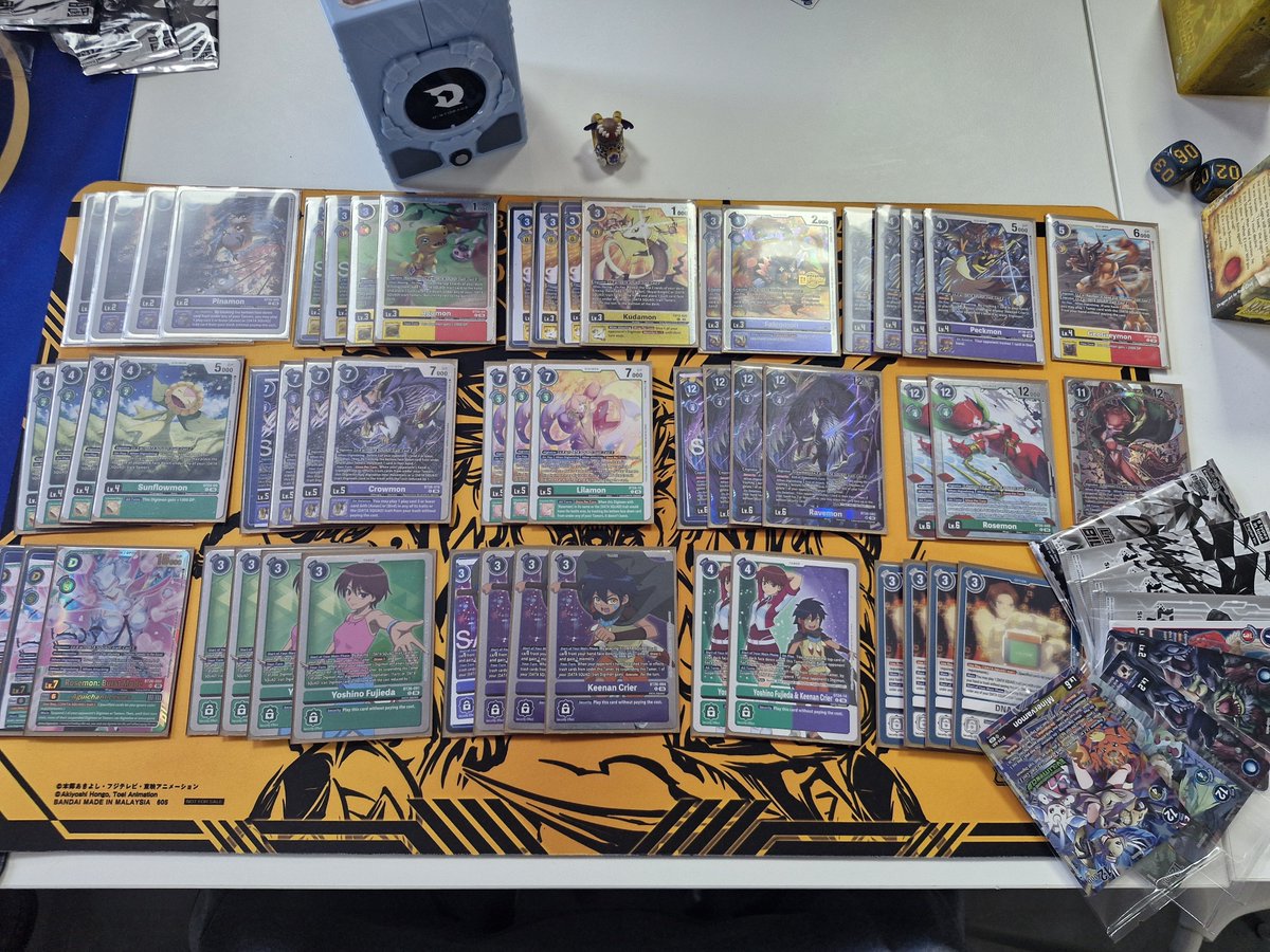 YuXOhDCG's tweet photo. Evo cup EX13 format (exception to use proxies for release weekend events here)
Evo cup

R1 Bye
R2 2-0 vs 3M
R3 2-1 vs GD
R4 2-1 vs examon

Same day locals

2-0 vs 3M 
2-0 vs Red Hybrid
2-1 vs Examon 

#DigimonCardGame https://t.co/53Q9K3s6Me