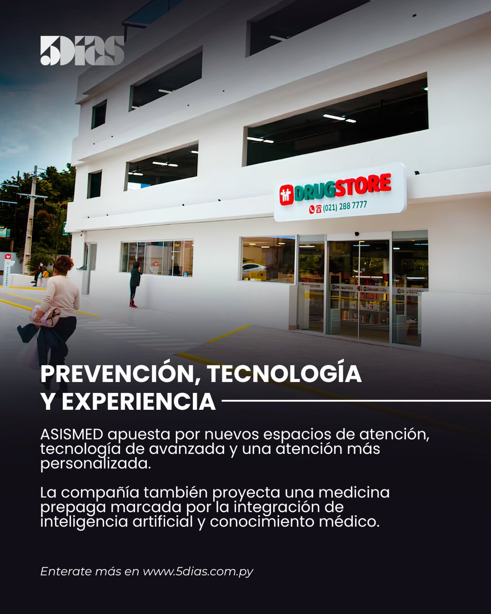 5DiasPy's tweet photo. 🌸🩺 “Queremos que el chequeo deje de ser un pendiente”.

ASISMED busca facilitar el acceso a controles preventivos y promover una cultura de cuidado donde la prevención forme parte de los hábitos de las personas.

💡 Crista Yudis, gerente de Marketing de ASISMED, destaca una estrategia que combina nuevos espacios de atención, tecnología de avanzada y una experiencia más personalizada.

La compañía también proyecta una medicina prepaga donde la inteligencia artificial y el conocimiento médico tendrán un rol cada vez más relevante.

Leé la nota completa en https://t.co/bQuhVfjz4i 

#5Días #ASISMED #Prevención #Salud #Tecnología