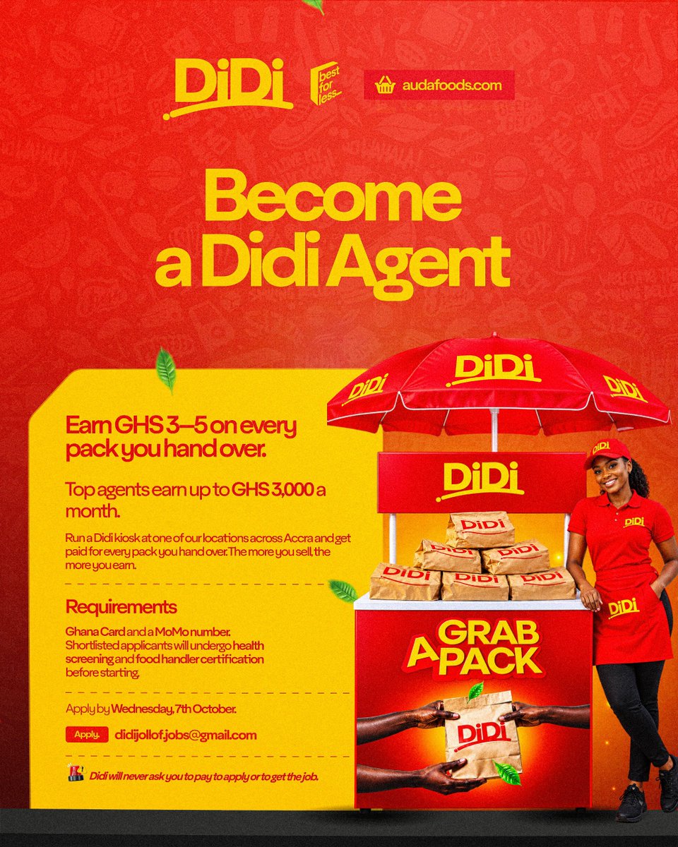 DidiJollof's tweet photo. Become our agent 🫡 https://t.co/dPEvwFqAYu