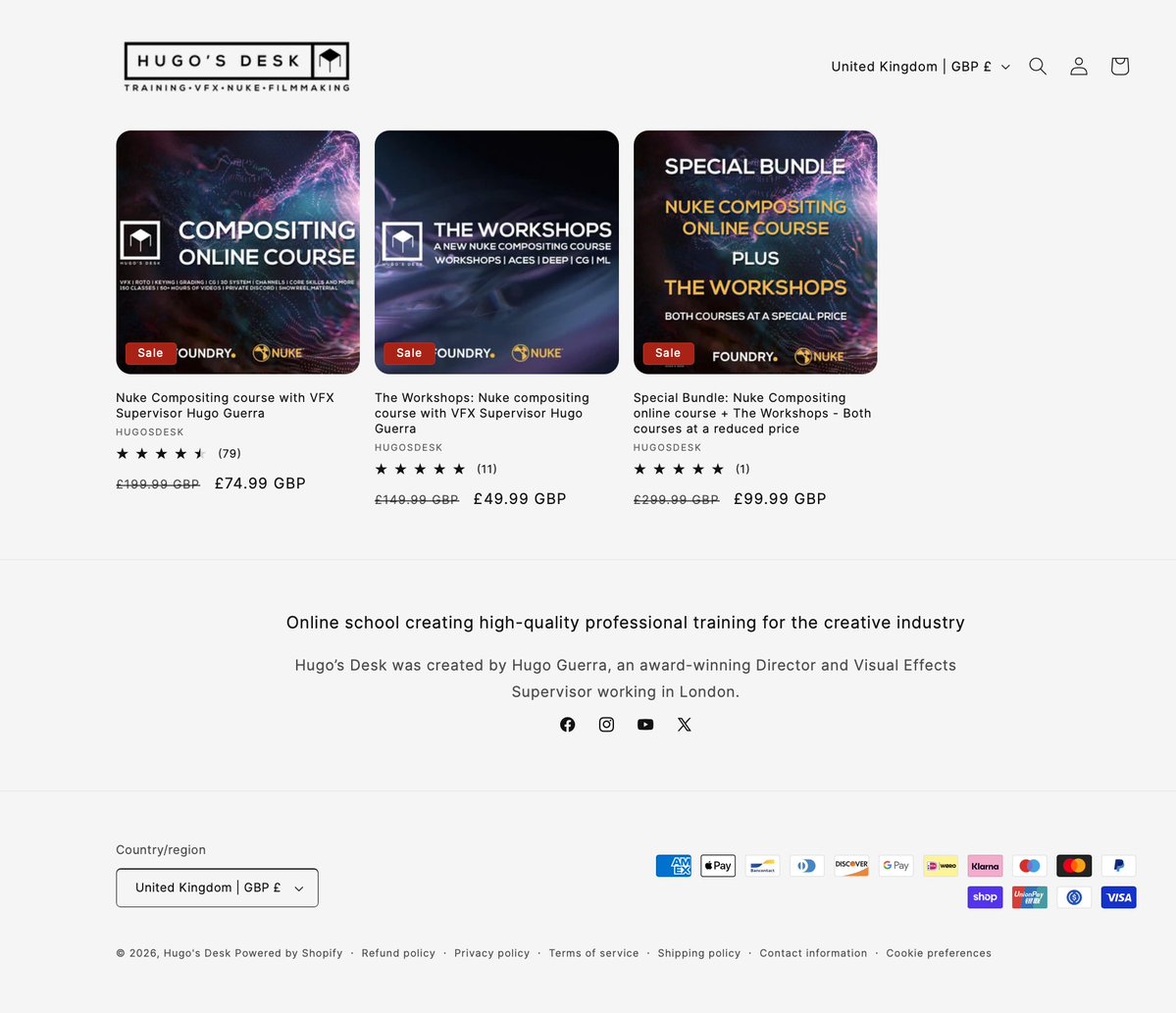 HugoCGuerra's tweet photo. New lower prices! Learn the fundamentals of compositing using Nuke. Check out the reviews to know what students think of my course (rated 4.63 out of 5)

➡️ Nuke Compositing Course (50 hours)
➡️ The Workshops (30 hours)
➡️ Bundle of both

Don’t miss out: https://t.co/OXUY4mcWRL https://t.co/fQQHJ2RKRU
