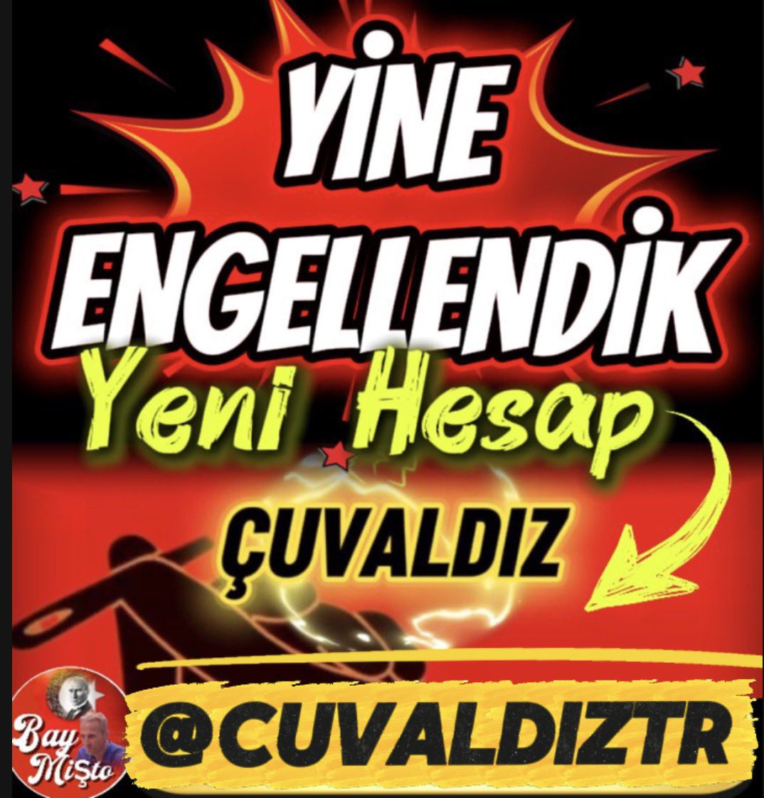 CUVALDIZTR's tweet photo. Çok İncinmiş olsa gerek ki
KAÇAKSARAY Rejimi tarafınca 
15’inci kez Hesabımız Kapatıldı

İncitmeye ve 
HAKİKAT ÇUVALDIZI’nı batırmaya
16. YENİ HESABIMIZ’dan devam
👇👇👇👇👇👇
@CUVALDIZTR https://t.co/ZETkqySiRj