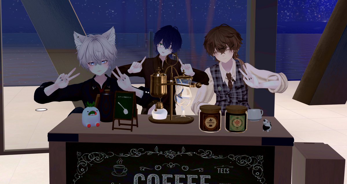 vrc1433366's tweet photo. 雫峰集会に行ってきた時のやつ
喫茶店ギミックを布教してきた https://t.co/q0YDXM8Tyr