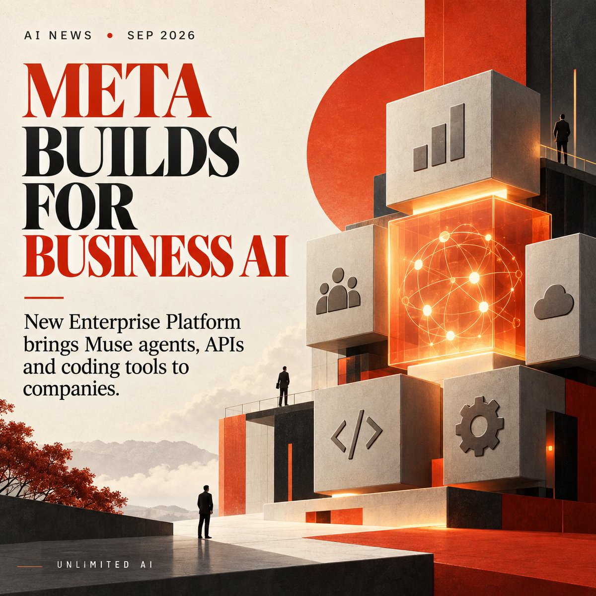 FreeAIPlatform_'s tweet photo. Meta is building an Enterprise Platform for business AI. Its initial focus includes Muse agents, Meta Business Agent, Muse API and Muse Code—aimed at helping companies put AI to work. Announced Sept 28. What would you automate first? #AINews #BusinessAI https://t.co/P5m4XZowqK