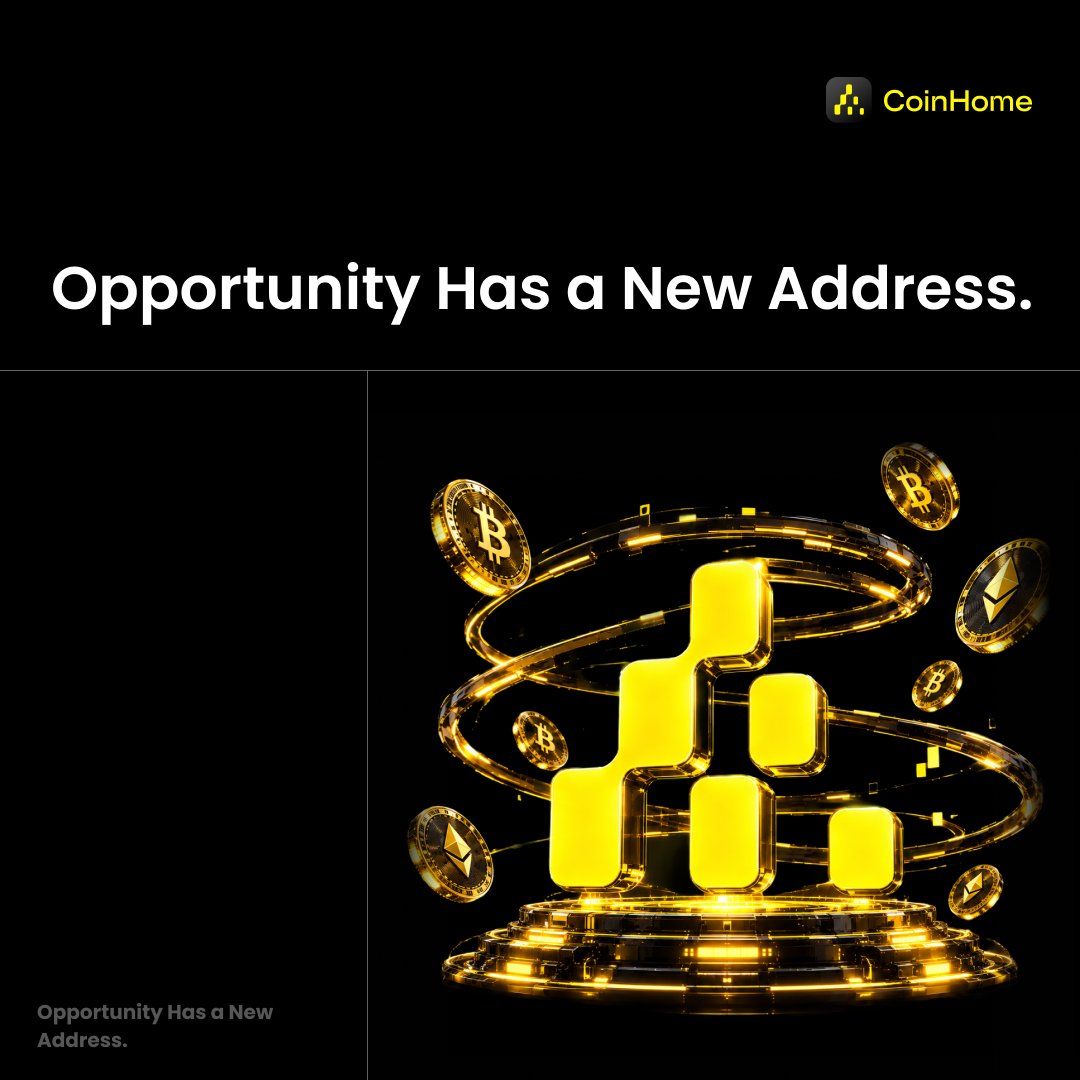 CoinHomePro's tweet photo. Finance evolved from paper to screens.
Now, it’s evolving from platforms to ecosystems.
CoinHome is part of that shift, connecting trading, digital assets, and new possibilities within one evolving experience.

Not just a new way to trade.
A new way to participate. ⚡

#CoinHome #Web3 #Crypto #DigitalFinance #Blockchain