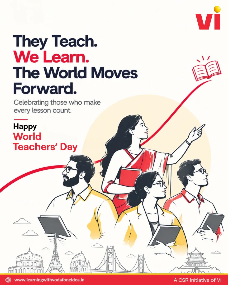 LearningwithVF's tweet photo. Behind every lesson is a teacher shaping possibilities, inspiring curiosity, and empowering the future. 📷📷

This World Teachers’ Day, we celebrate educators across the world who make every lesson count and every dream feel possible.

#WorldTeachersDay #LearningWithVodafoneidea https://t.co/Xek9kTBrv3