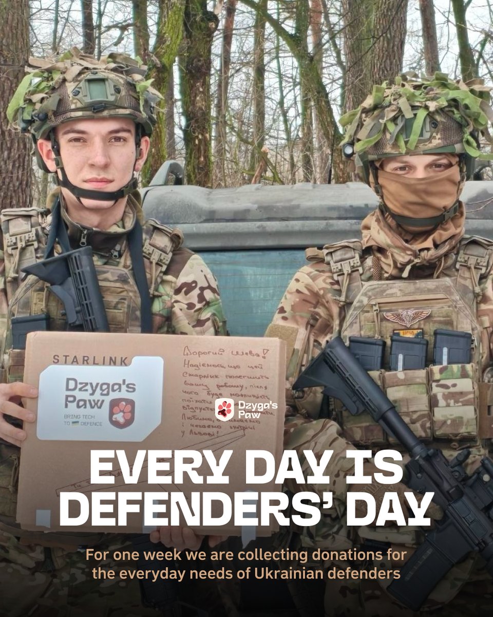 dzygaspaw's tweet photo. Defenders' Week is almost over, today is the last day! We'll close the campaign tonight, and we just want to say thank you 🤍

Together, you raised $25,911 and closed 6 parcels for soldiers who had been waiting in our queue. Parcel #7 is already halfway there. https://t.co/x8qJXqD9Lg