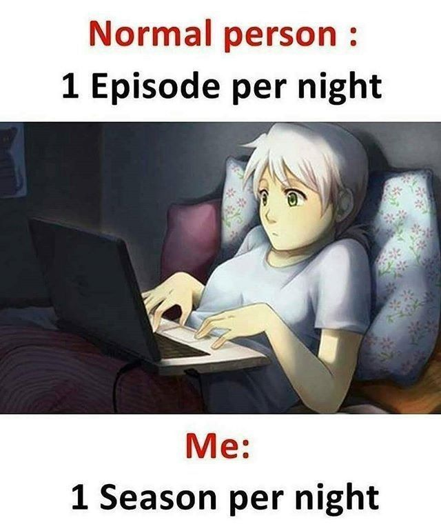 mahadou19's tweet photo. Me starting an anime at midnight i have made a terrible decision… but no regrets https://t.co/3MSN94N4zz