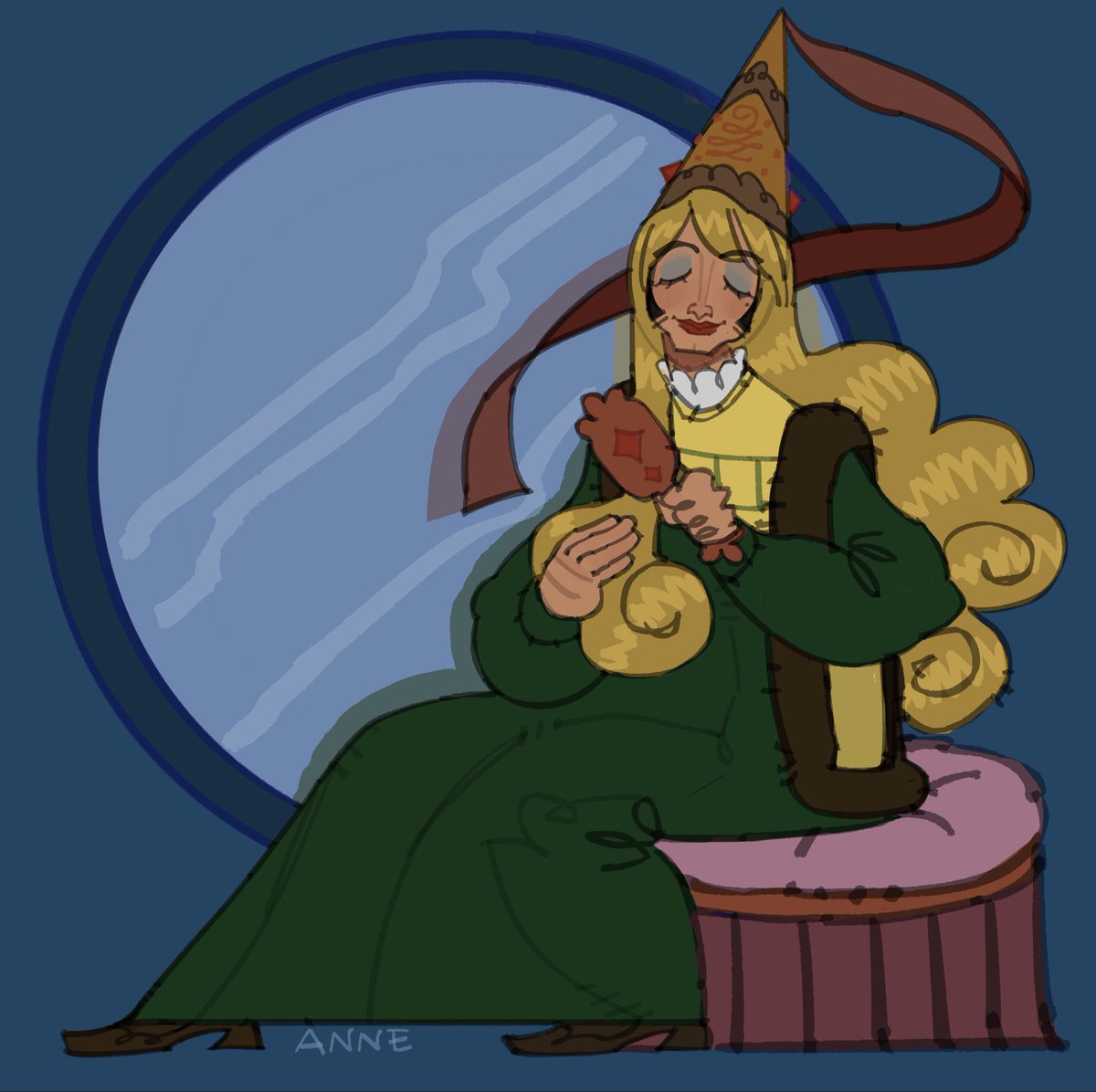 TW1STofF4T3's tweet photo. #monkeetober2026 day 5 (genderbent)

An excuse to draw princess gwen? Why of course ✨ https://t.co/Na6gpUA89u