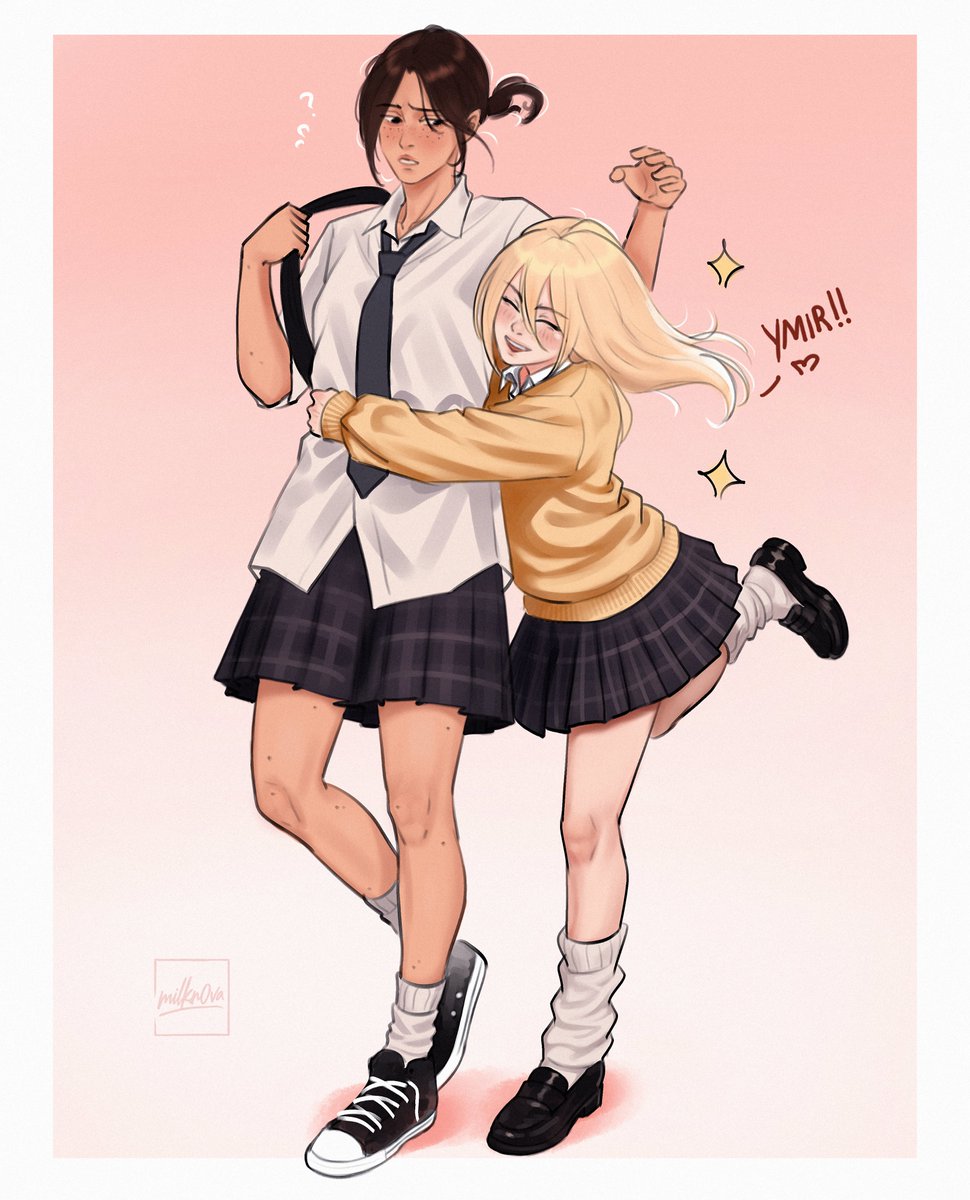 milkn0va's tweet photo. my favorite girls #yumihisu School AU ✨ https://t.co/sLwTOHtpCg