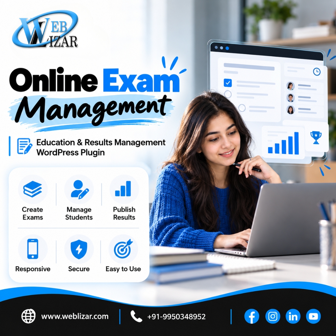 weblizar's tweet photo. 📝 Simplify Online Exams & Results Management!
🔗 View Plugin: https://t.co/L1S7FDFxTE
#OnlineExam #ExamManagement #EducationPlugin #ResultsManagement #WordPressPlugin #Elearning #SchoolSoftware #StudentExams #EdTech https://t.co/7ac3jxDIXS