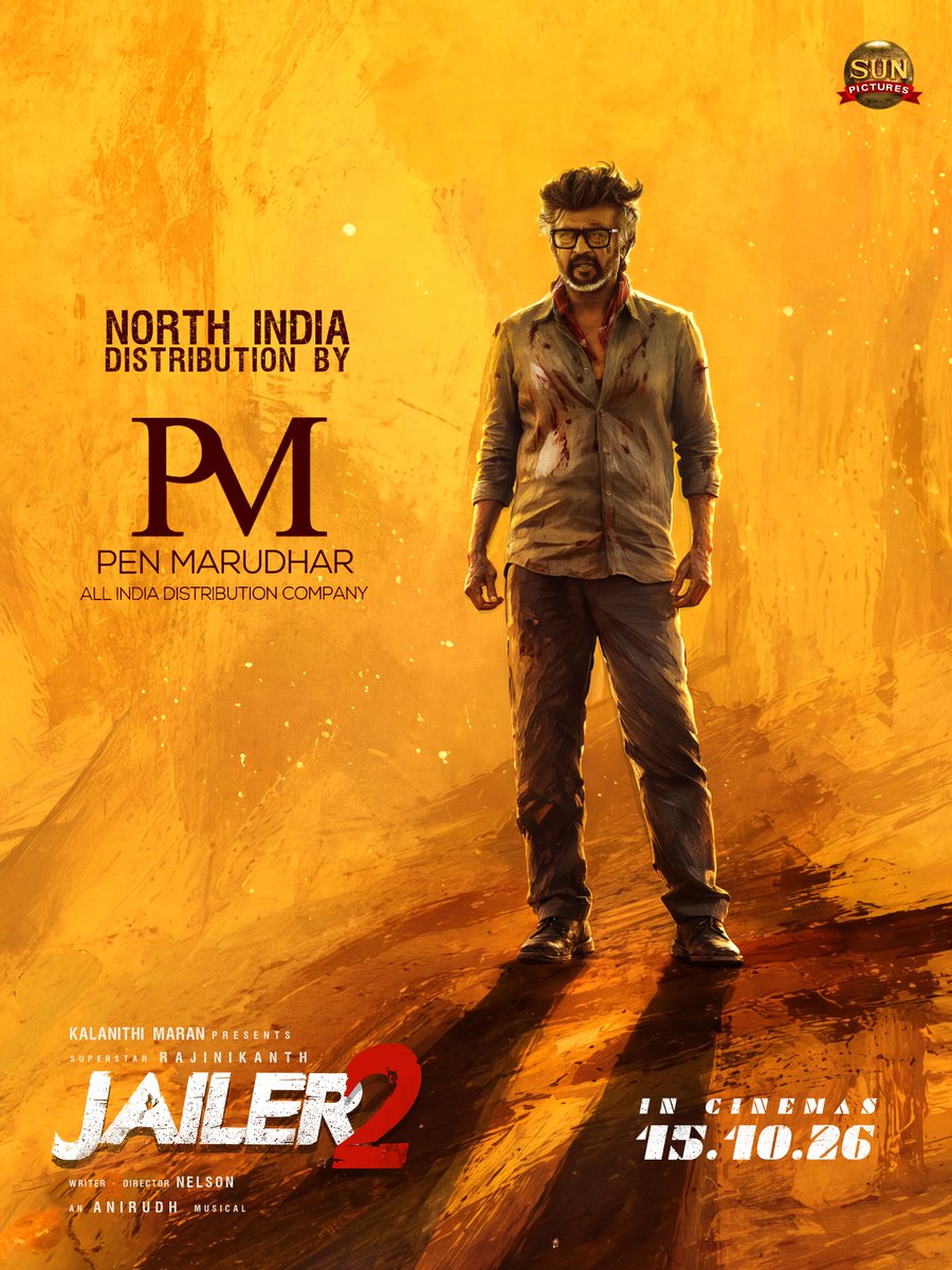 PenMovies's tweet photo. #Jailer2 North India Distribution by @penmovies 🔥

@rajinikanth @Nelsondilpkumar @anirudhofficial @BalanVidya @iam_SJSuryah @surajvenjaramoodu @meramyakr #Jailer2FromOct15 https://t.co/RferMldS5I