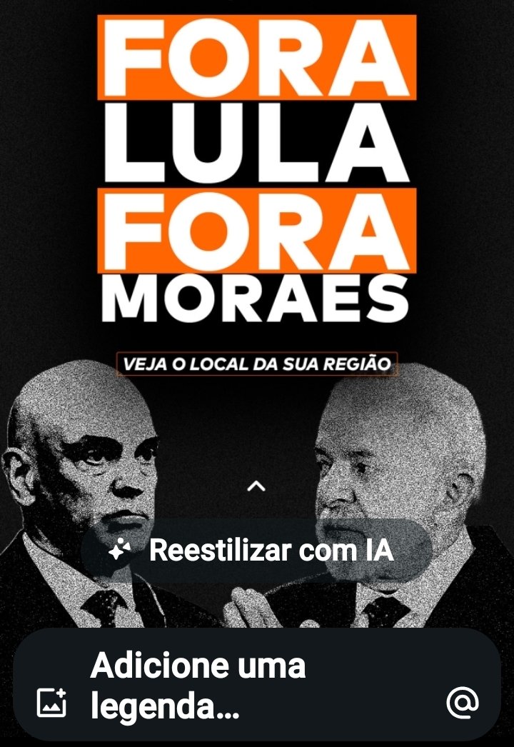Alberto99266325's tweet photo. @ggreenwald #ForaLula #ForaMoraes #ForaGilmar #ForaPT #LulaNuncaMais #bomdiabrasil #UOL #JH #JN #Reuters #TVI #Estadão #Folha #LiveCNN @STF_oficial @SenadoFederal @camaradeputados https://t.co/anp63YUy9w