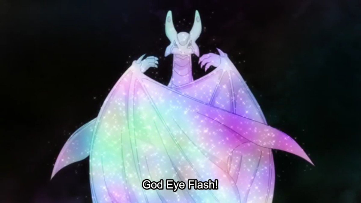 FeraerLouise's tweet photo. Naga's abilities 

God Eye Flash: reverses the effects of ALL TYPES of cards
Big Bang Flash: Nullifies ALL TYPES of cards 
Shining Nova: Swaps out with opponent's accumulated power level. (INCLUDES THE ANY CARD'S BUFFS)

Flashal ain't got nothing compared to Naga wtf https://t.co/Ci0z7uDeDg