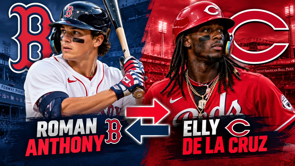 boldly_rise's tweet photo. Forget Franklin Arias &amp; Payton Tolle.

Here’s the trade the @RedSox and @Reds should consider:

Roman Anthony for Elly De La Cruz.

Change of scenery for Anthony. @Reds get a budding superstar. Boston gets a 5-tool freak entering his prime.

Who says no: Boston or Cincy?

#MLB https://t.co/EE6vJYw3l7