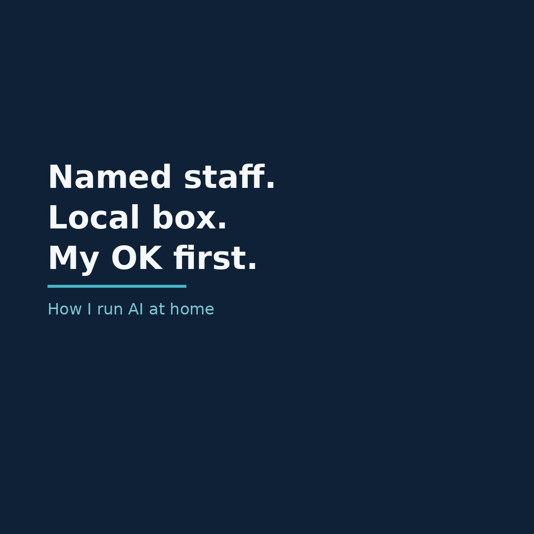 RevvedUpVeteran's tweet photo. OpenAI launched Dots — always-on agents. Fair enough. For me: named staff, a local AI box, and approve-before-post still wins. #AI
https://t.co/kVYfPcKCtG https://t.co/xMc3oDxpp7