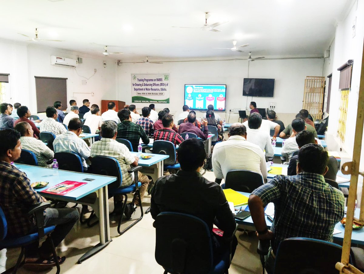 OdishaWater's tweet photo. A training program on the Water Resources Information Management System (WAMIS) was organized for the Drawing and Disbursing Officers (DDOs) of the Department of Water Resources (DoWR), Government of Odisha.(1/3)
#WAMIS #WaterResources #DoWR #GovernmentOfOdisha https://t.co/FfxhQymZs7