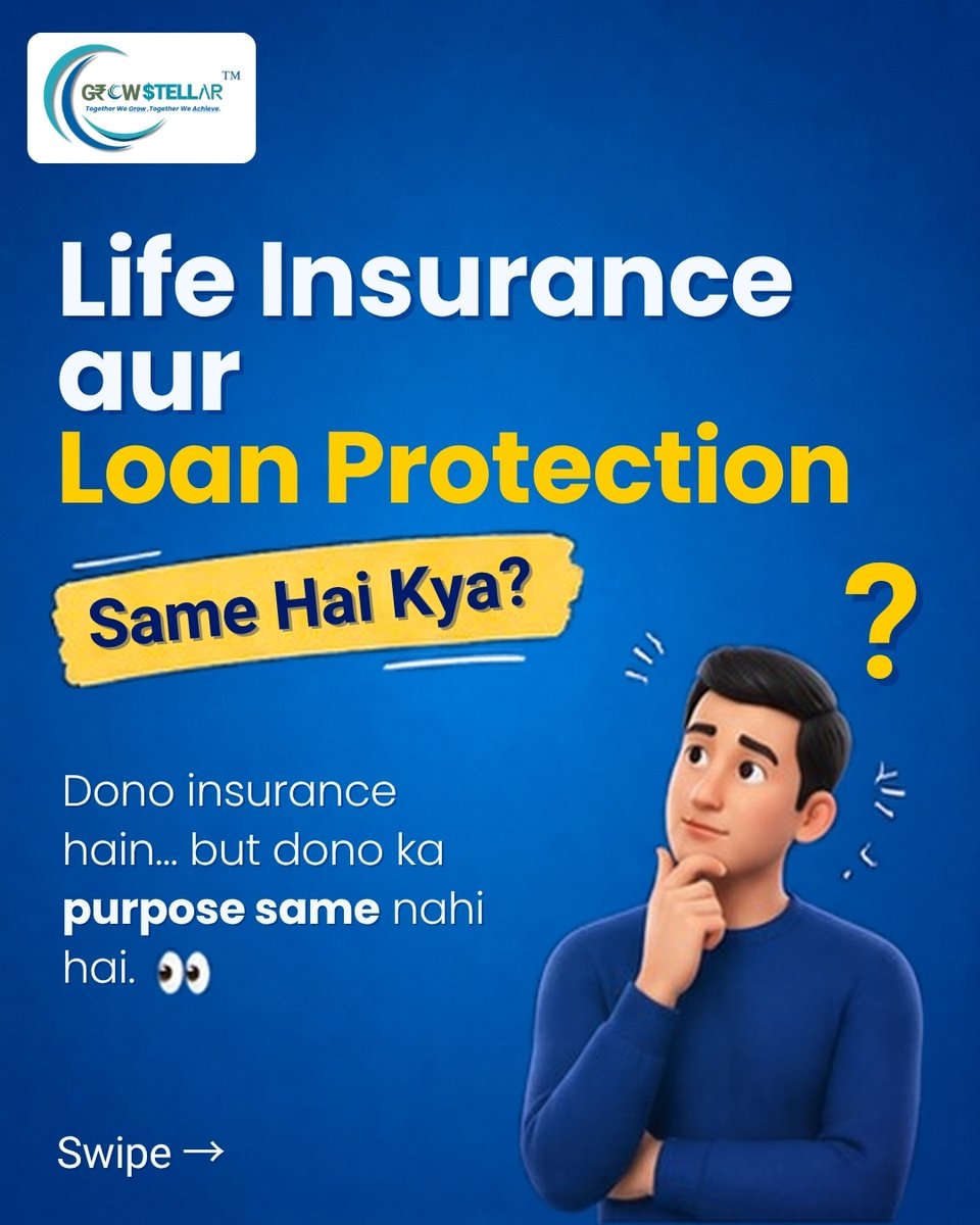 Growstellar06's tweet photo. Life Insurance ≠ Loan Protection 👀

❤️ Life Insurance → family-focused financial protection
🏦 Loan Protection → loan-liability-focused protection

Different purpose. Different coverage.
Save + share this with someone who has a loan.

#LifeInsurance #LoanProtection #Finance https://t.co/YUmORYr21V