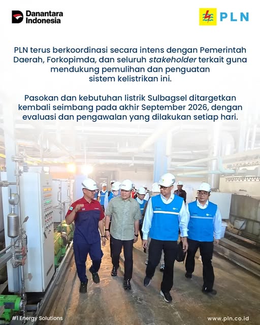 MarosElectrizen's tweet photo. Listrik Sulawesi Bagian Selatan (Sulbagsel) terus diperkuat untuk menjaga keandalan pasokan energi. PLN bergerak melalui percepatan perbaikan PLTU Jeneponto, optimalisasi pembangkit yang tersedia, serta penyiapan tambahan kapasitas hingga 627 MW.

#pln #sulbagsel https://t.co/vLcPMdiPV4