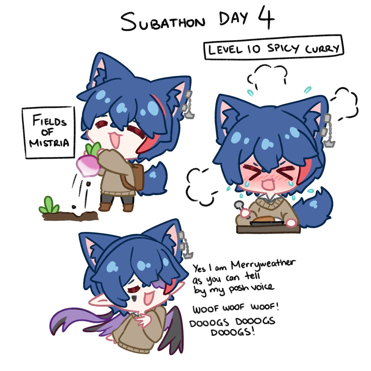 kidzeroith's tweet photo. subathon day 4 doodles 
#MerryArt #Merry6thAnniversary https://t.co/BBsMmClkv3
