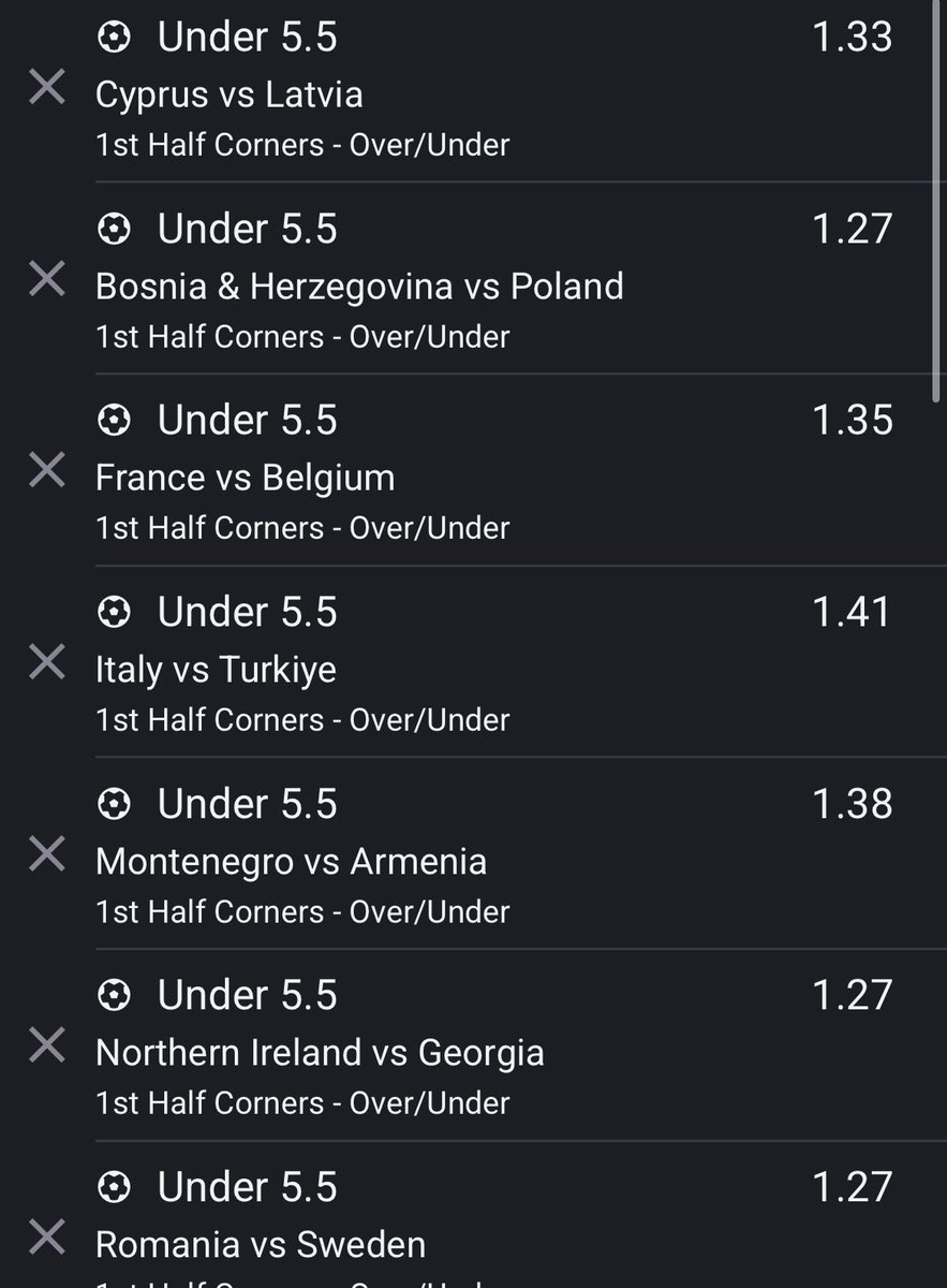 Bettips123's tweet photo. U1Y147

1st half under corners ⚽️

Play | Edit ✍🏼 
Stake wisely ✅
#sportybet #soccer #boom #code https://t.co/yeLbbklp1p