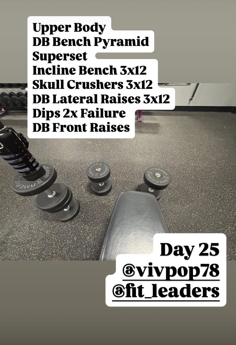 greg_poppy's tweet photo. Day 25 Progress not perfection #consistency #goals #action #fitness #exercise @fit_leaders @Asael_Ruvalcaba @santiagoAM115 @CoachGoodman @CoachJeremyA @KeithPiccard @zjgalvan @matthew_arend @mr_Alsheimer @stekra75 @senor936 @mmurphyBES @vggarcia13 https://t.co/HimWoOTpLa