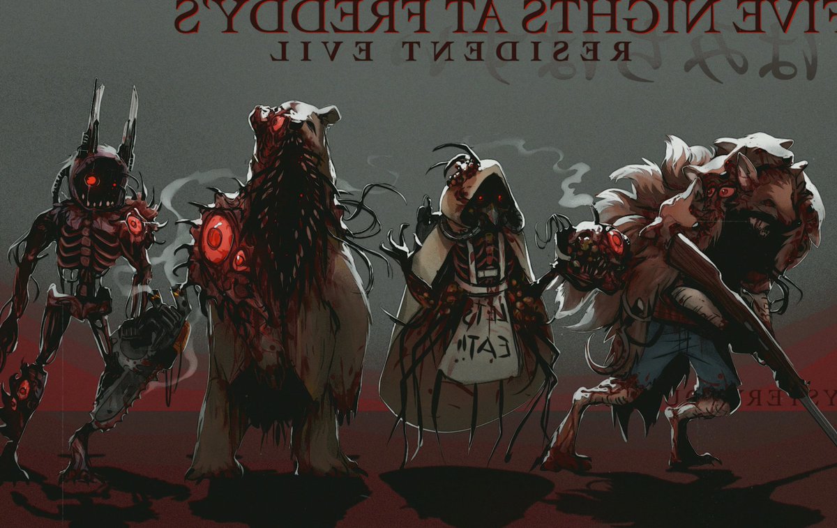 nakagawashbcr's tweet photo. If FNAF was a Resident Evil Game... (SPEEDPAINT LINK IN COMMENTS)
#TopSnacks #VioralFood https://t.co/DqkVixdcx1