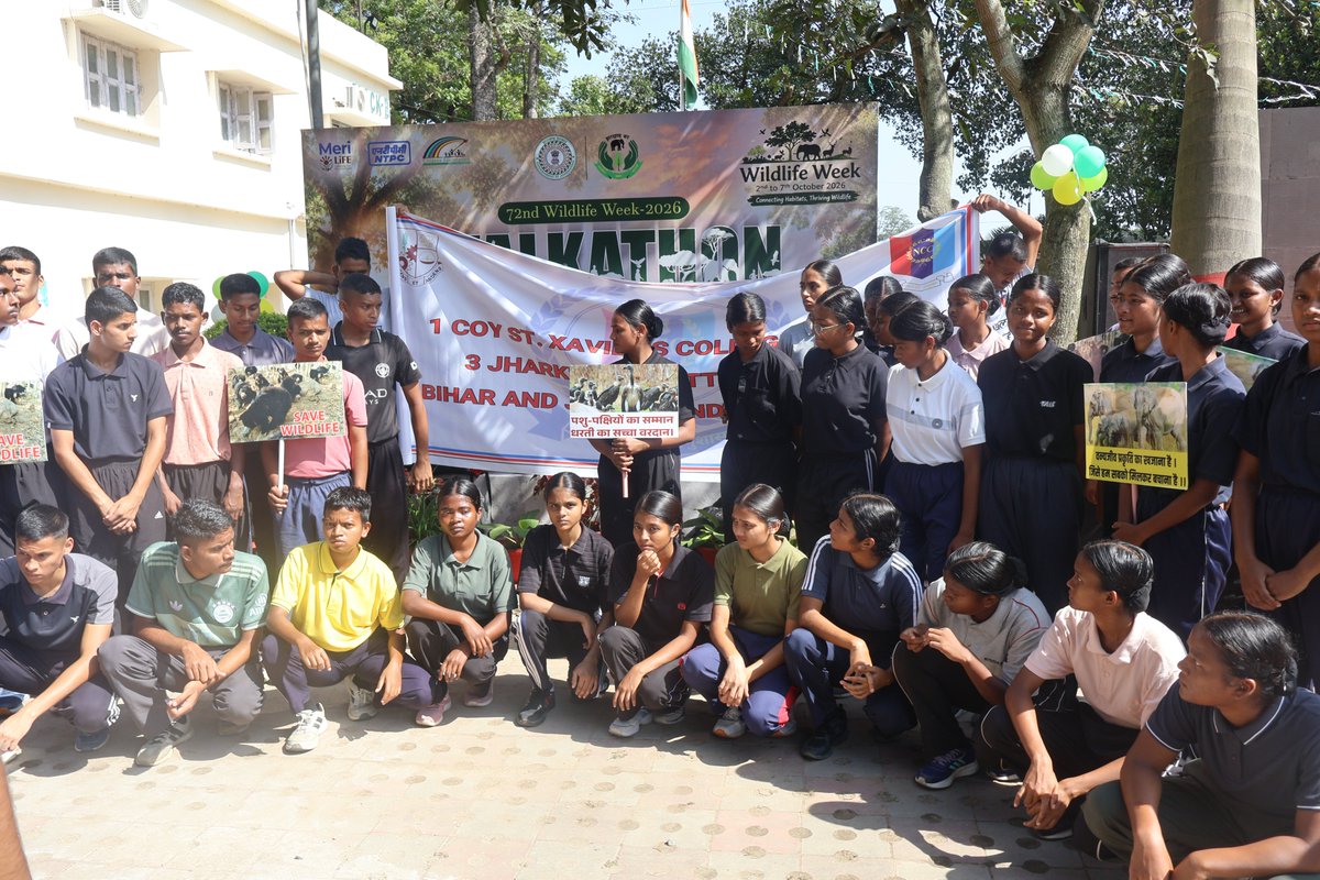 citizens_cf's tweet photo. 🌳 Different Generations. Different Communities. One Common Cause. 🐘💚

From NCC cadets, school and college students to hospitals, institutions, organisations and citizens of diverse age groups, WALKATHON 2026 brought together people from across the community.

Supported by @citizens_cf and organised by the Department of Forest, Environment & Climate Change, Government of Jharkhand, the event demonstrated the power of collective participation in creating awareness for wildlife and environmental conservation. 🤝🌿

Because protecting nature is everyone's responsibility, and every step counts! 👣🐾

@GaneshReddys7 @JharkhandVan @Jharkhandfores1 
#Walkathon2026 #WildlifeWeek2026 #72ndWildlifeWeek #CFat29 #NCC #StudentsForNature #WildlifeConservation #EnvironmentalAwareness #Jharkhand #CommunityParticipation #EveryStepCounts #TogetherForWildlife