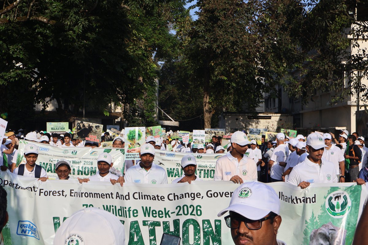 citizens_cf's tweet photo. 🌳 Different Generations. Different Communities. One Common Cause. 🐘💚

From NCC cadets, school and college students to hospitals, institutions, organisations and citizens of diverse age groups, WALKATHON 2026 brought together people from across the community.

Supported by @citizens_cf and organised by the Department of Forest, Environment & Climate Change, Government of Jharkhand, the event demonstrated the power of collective participation in creating awareness for wildlife and environmental conservation. 🤝🌿

Because protecting nature is everyone's responsibility, and every step counts! 👣🐾

@GaneshReddys7 @JharkhandVan @Jharkhandfores1 
#Walkathon2026 #WildlifeWeek2026 #72ndWildlifeWeek #CFat29 #NCC #StudentsForNature #WildlifeConservation #EnvironmentalAwareness #Jharkhand #CommunityParticipation #EveryStepCounts #TogetherForWildlife