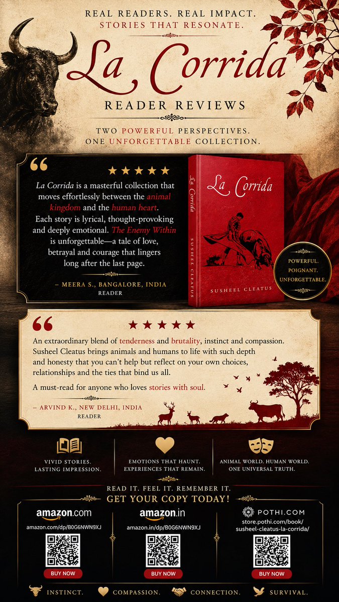 susheelcleatus's tweet photo. #corrida #flamenco #Lyricalanimalfiction #terrorism #crimethriller #enemywithin #matador https://t.co/8h3zypQphK