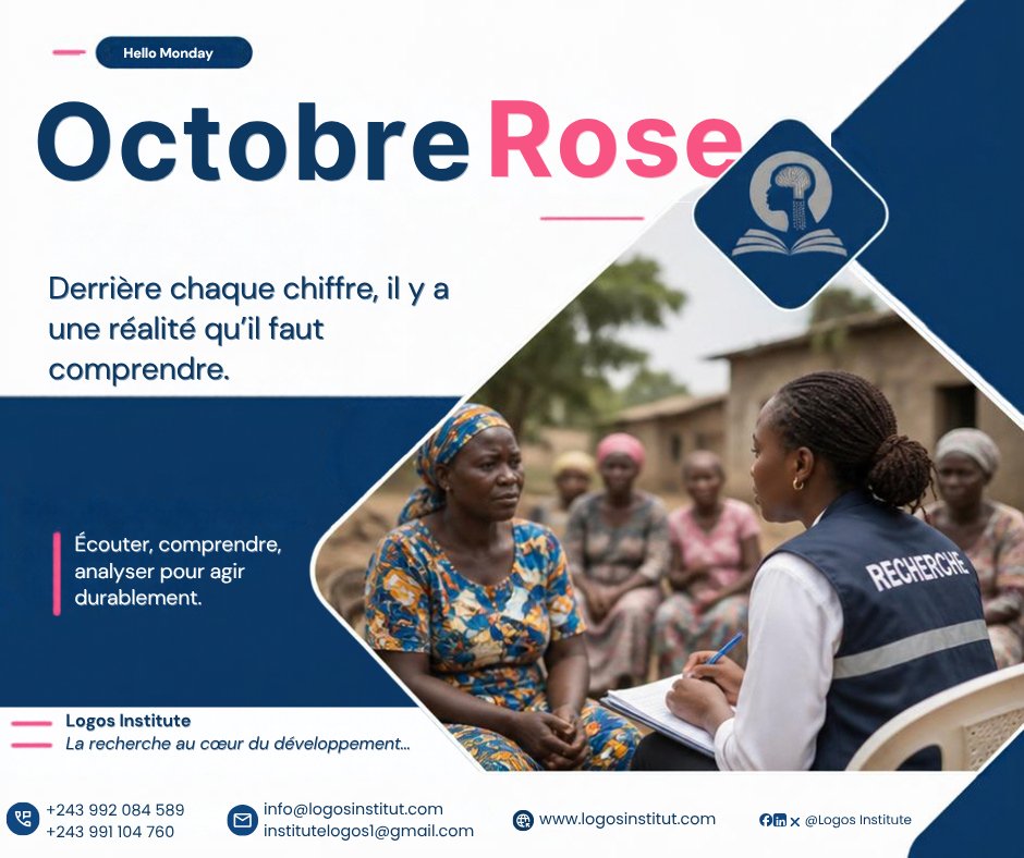 logosinstitute_'s tweet photo. 🌸 OCTOBRE ROSE
« Derrière chaque chiffre, il y a une réalité qu’il faut comprendre. »
— Logos Institute

Derrière les statistiques, il y a des femmes, des parcours et des réalités différentes.
Comprendre nécessite d’aller au-delà des chiffres.
#OctobreRose #Recherche https://t.co/jzT6FGPik4