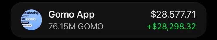 HudsonCrypto01's tweet photo. 🚨 $GOMO IS PRINTING HARD! 🚨

$GOMO is making serious moves and delivering big inside my Alpha Telegram group. 🚀💰📈

If you’re in the group, you could’ve copied the same trade and ridden the move alongside me. 👀🔥

CA: 9XKzy4KahcZaGJPJtz1PtqGPB3CiseoBrx7TcQhEpump https://t.co/h6upbF3FuJ