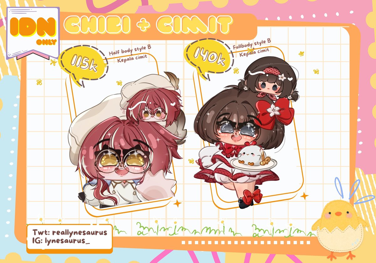 reallynesaurus's tweet photo. [ 💛 &amp; retweet are appreciated]
🐥 BUNDLE CMSN 🐥
🐥 IDN (🇮🇩) only 

Hai temen-temen, Aku buka promo bundle komis 💛
Promo ini akan berlaku sepanjang bulan Oktober 2026 yahhh, detail harga dan ToS bisa baca thread di bawah ya 💛

🐥 Feel free to ask!
📝: Pls mention after DM 🫶 https://t.co/ZlICdzIqvK