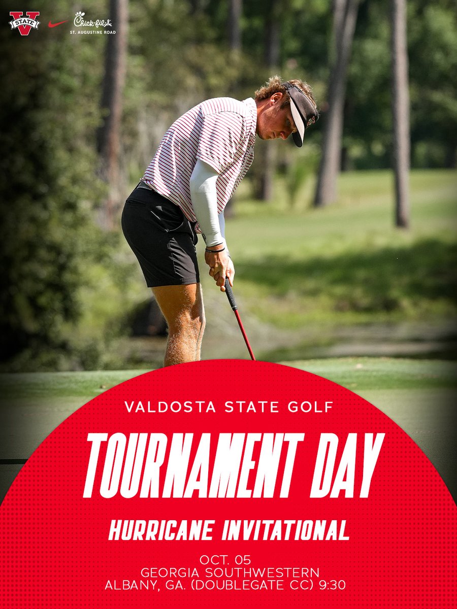 VState_Golf's tweet photo. It’s tournament day as the Blazers take on Hurricane Invitational 🔥⛳️

#GOBLAZERS | #BlazersGolf https://t.co/402YdG1FfA