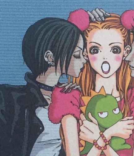 nanahachikiss's tweet photo. ai yazawa had some sort of thing making nana all kissy with girls. i am never falling for the straight nana osaki propaganda girl u are not fooling nobody https://t.co/CM7MnIcucB